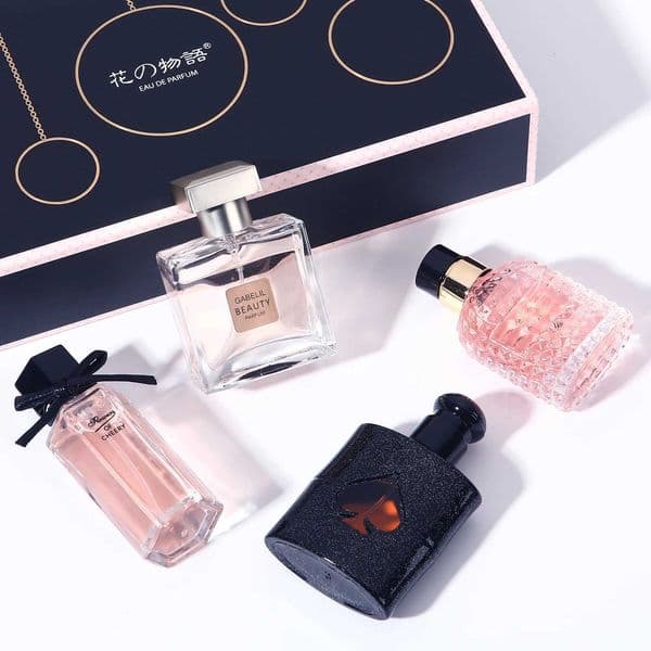 Gift Box Four Piece Set Women Perfume Spray 105ml Floral Scent Lasting Fragrance Pheromone Eau De Parfum Men Cologne Balminess C260603