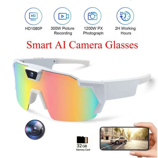 Smart Glasses With AI | Real-Time Translation & Object Recognition, Open-Ear Ultra-Light Design, Up To 8 Hours Battery Life, HD Audio, Wireless Calls, 8Mp