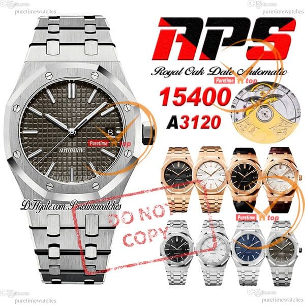 5400 A3120 Automatic Mens Watch APSF V3 41mm Ultra-Thin 9.8mm Gray Textured Dial Stainless Steel Bracelet Puretimewatches CHS Reloj Hombre