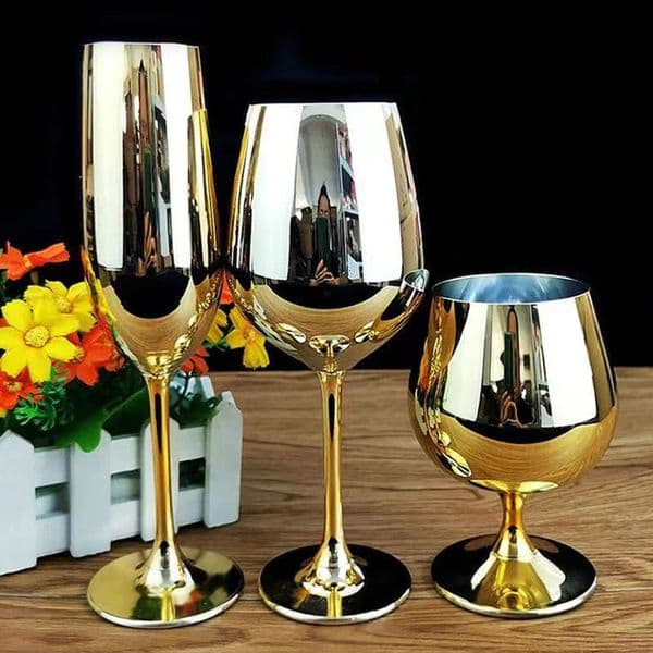 High Grade Crystal Glass Champagne Mug High Quality Electroplated Gold Glass Cup Drinking Glasses for Drinks Wineglass Wine Cups 251215BJ