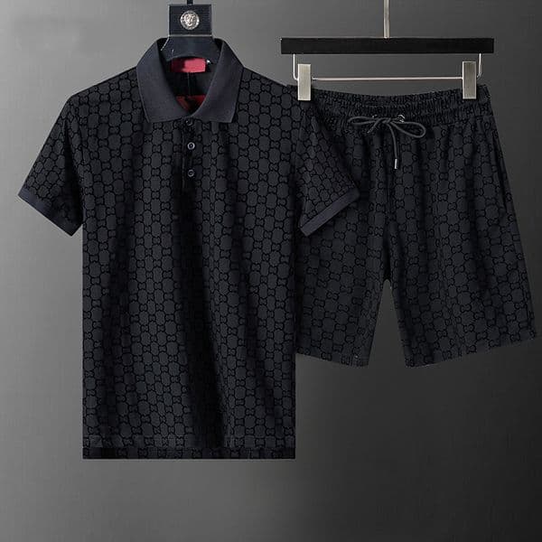 Designer sportswear mens shorts and polo t-shirt set summer sportswear mens beach sportswear short sleeved set M-3XL Q260521