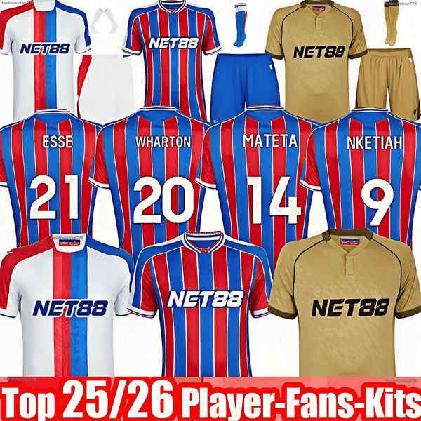 25 26 PALACES HOME AWAY 3rd CRYSTALS Soccer Jersey 2025 2026 MATETA football shirt SARR EZE NKETIAH MUNOZ GUEHI KAMADA DEVENNY ESSE LACROIX HUGHES LERMA Men kids