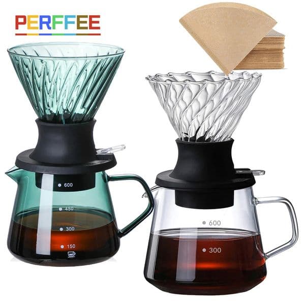 Immersion Coffee Dripper V02 Drip Glass Switch Pour Over Maker and Filters 251213BANJIA
