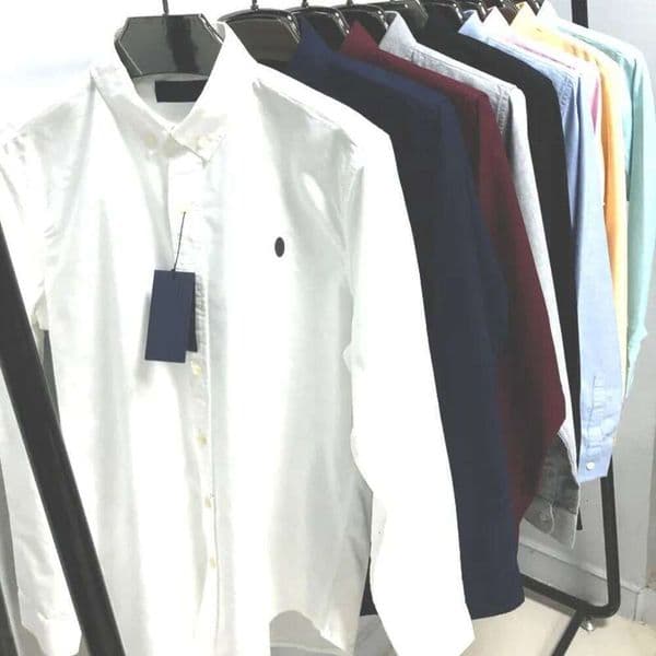 Ralf Shirt Pony Tshirts Mens Summer Embroidery Polos Shirt Tops Cotton Street Solid Color Blouse Business Leisure Oxford Textile Athleisure Button Up Hoodie