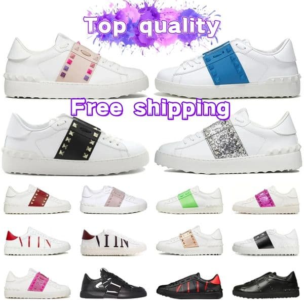 Designer VL sneakers platform rivet casual shoes Women Men out of office sneaker genuine leather outdoor fashion sports Top quality trainers