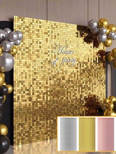 Small Square Style Plastic Rain Curtain Background ClothHome Wall Decoration Supplies Tinsel CurtainParty Background Decor X251218