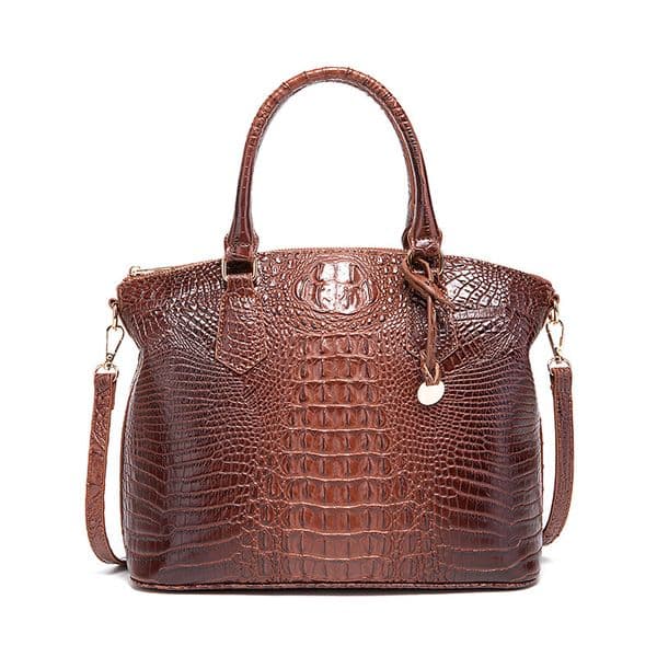 Women's Vintage Crocodile Pattern Tote Bag - Multi-Color Large Capacity Handbag Crossbody Shoulder Bag for Daily Use