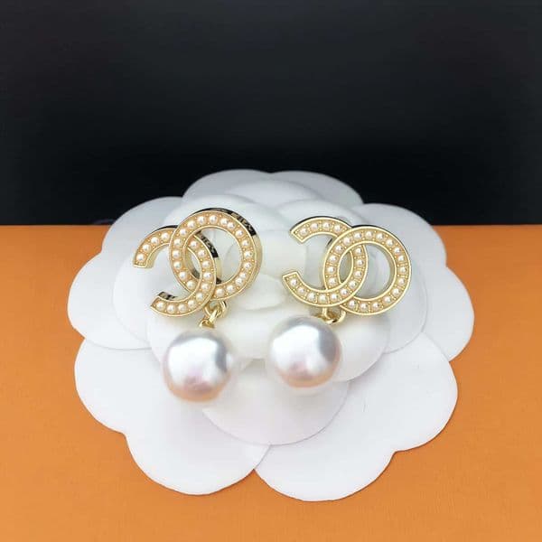 Luxury Brand Designer Earrings 18K Gold Plated Earrings Women Crystal Rhinestone Pearl Earring Wedding Party Jewelry Gift