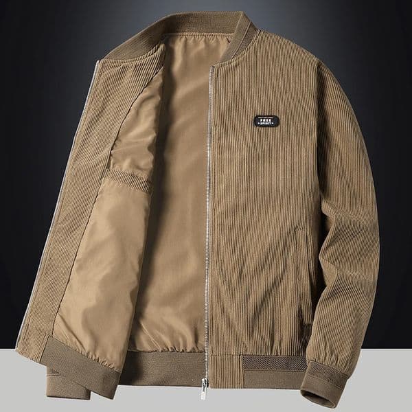 Autumn Winter Stand Collar Slim Jacket Oversize Men Casual Warm Corduroy Outwear Men Cotton Baseball Coat Men Clothing 251213