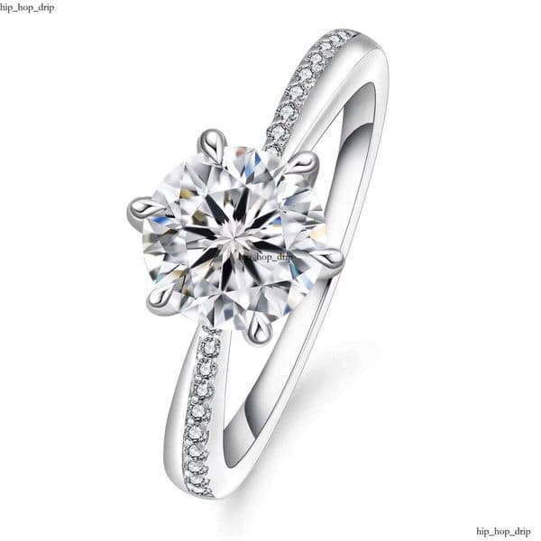 IGI Laboratory Solitaire Engagement 1.0 CT TW Lab Grown VVS Moissanite Women's Wedding Jewelry 18k White Gold Ring