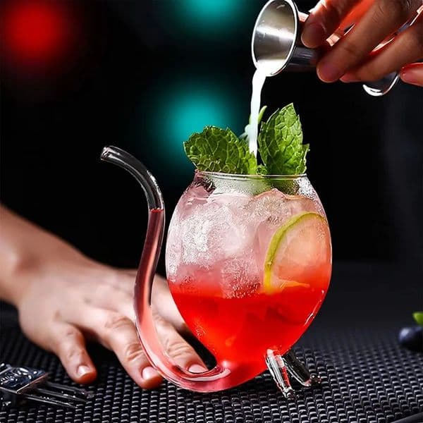 Selling Wine Glass Cup Cocktail Glass Cup with Straw For Drinks Beer Clear Wine Glasses Drinkware Bar Tool Gift 251215BJ