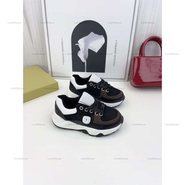 New kids Athletic shoes Lace-up upper Outdoor Boots baby Sneakers Size 26-35 Including paper boxes girls boys Running Shoes A498X14N125-b