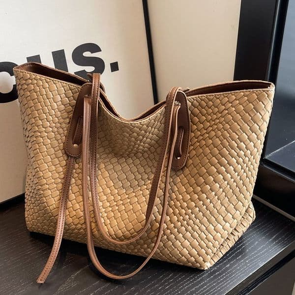 2025 Autumn Trendy Wallets Women Woven Purse Wallet Soft Vintage Fashion designer bag Large Capacity Shoulder Underarm Korean Tote