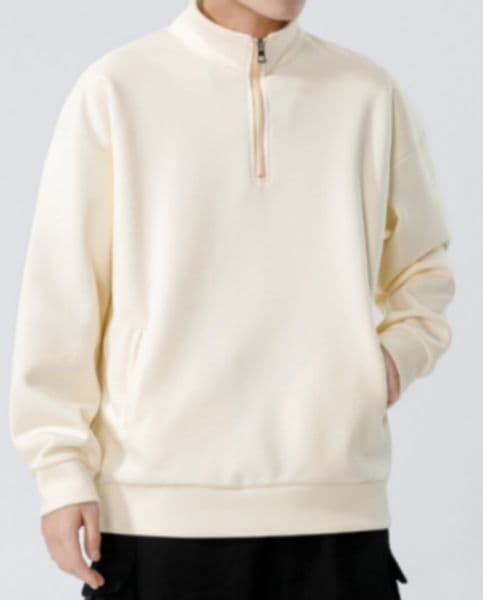 A402 Turtleneck Sweatshirt for Men Autumn and Winter Thickened Loose Trendy Solid