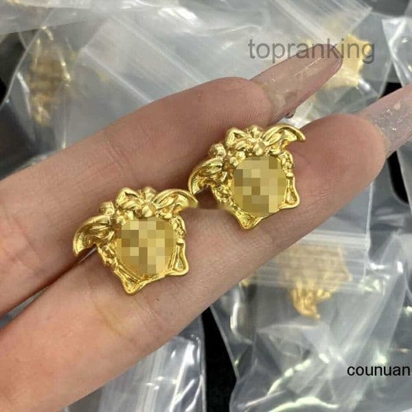 Designer Earrings ear studs Dangle Chandelier Stud New Fashion Ear Studs Greece Meander pattern Medusa portrait sculpture pendant women