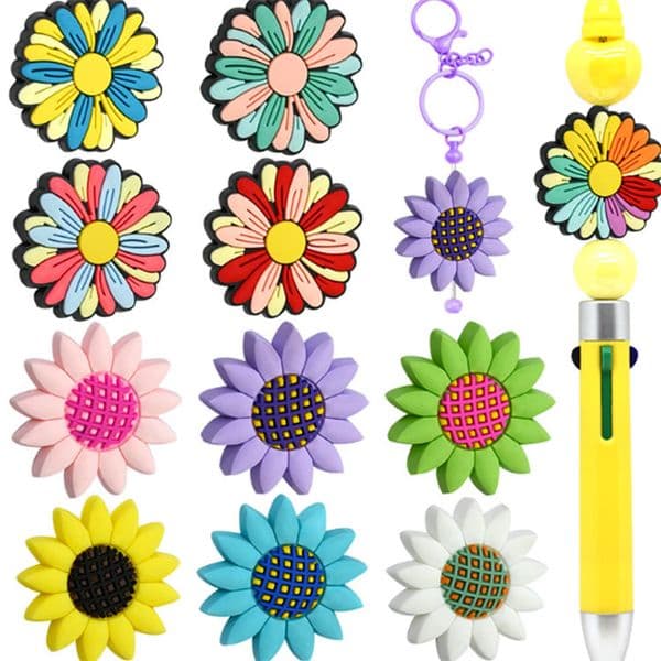 candy colors flowers focal beads pen bead accessories muti style shape bead charms gift