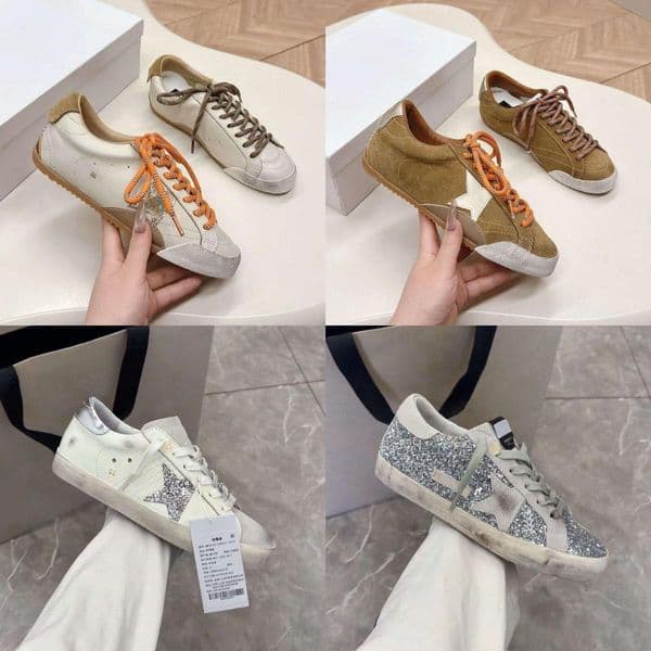 Designer Casual Shoes Customers Golden Super Star Italy Brand Inner height retro mandarin duck strap casual board women's moral training star old dirty shoes 35--47
