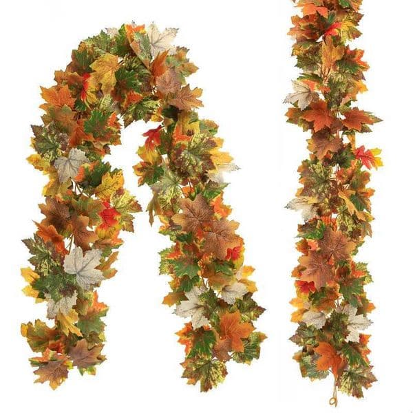 175cm Artificial Maple Hanging Plants Vine Fake Maple Leaves Foliage Ivy Wall Hanging Rattan for Garden Wedding Home Party Decor X251218