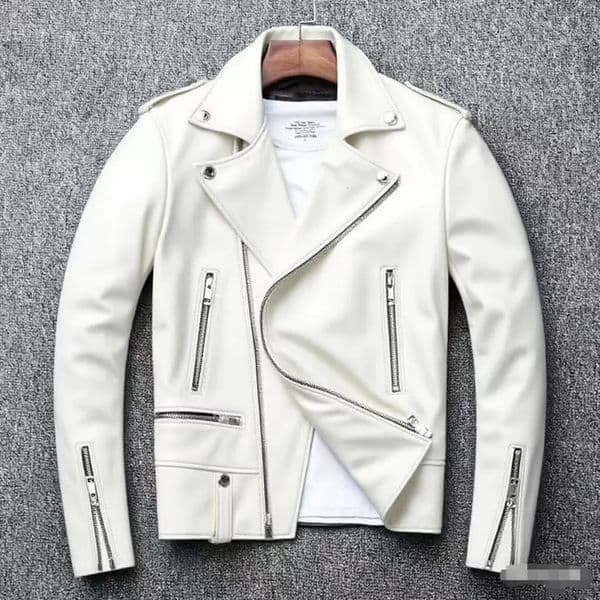Mens Lapel Oblique Zipper PU Locomotive Leather Jacket Autumn Casual Versatile Slim Fit Leather Jacket 251218