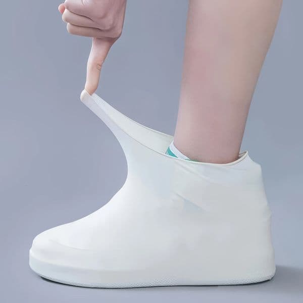 12 Latex Rain Boots Waterproof Shoe Cover Black and White Colors Suitable for Outdoor Exploration Daily Use 251215