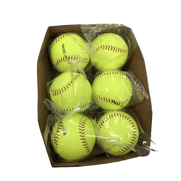 Yellow Spiked Stitched Baseballs for Competitive Games & Training