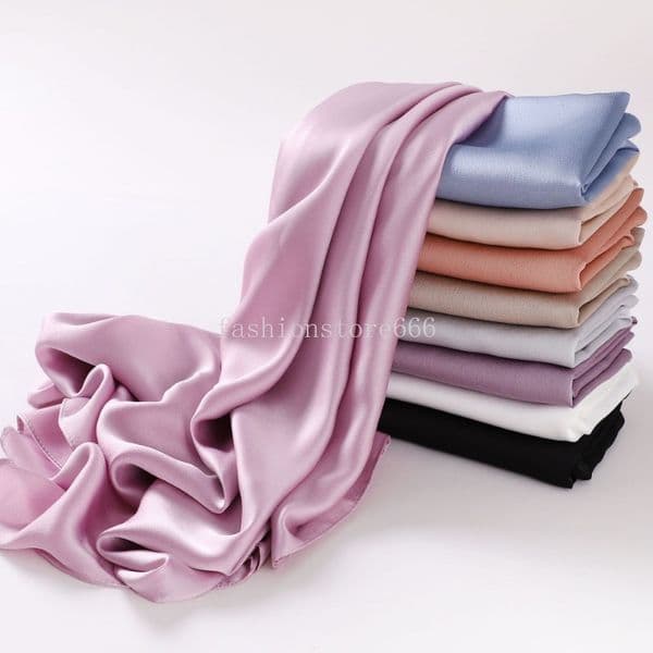 New Bubble Silk Chiffon Scarf Women Casual Headscarf Four Seasons Simulation Silk Satin High Quality Fashionable Versatile
