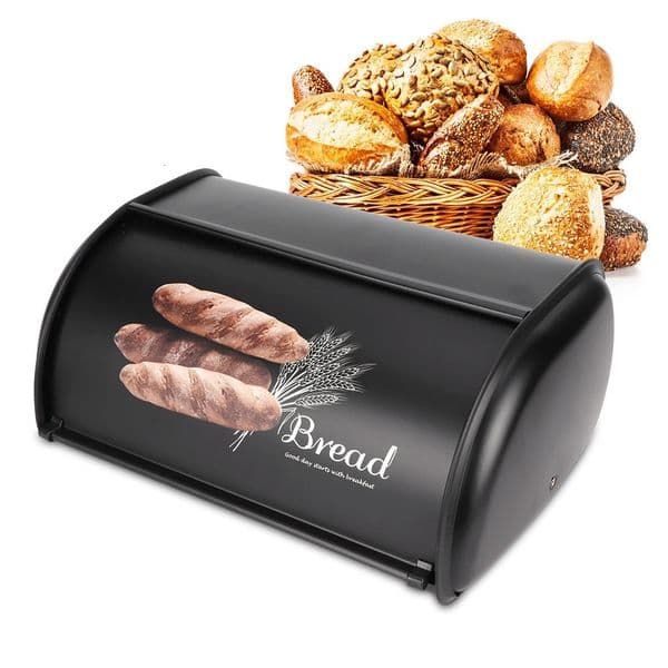 Large Capacity Bread Box Stainless Steel Storage Bin Holder Kitchen Container Case Vintage Dispenser Home Accessories 251213