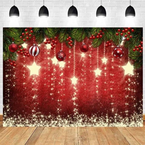300X200CM Christmas Floral Backdrop for Photography Studio Props Vinyl Digital Photo Cloth Material for Christmas Wedding Party X251218