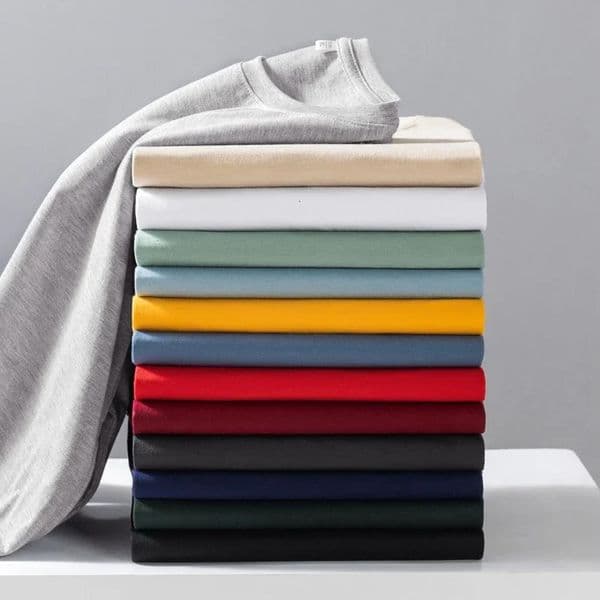 Mens Solid Color Round Neck Cotton Long Sleeved Tshirt Summer Comfortable Top 251217BANJIA