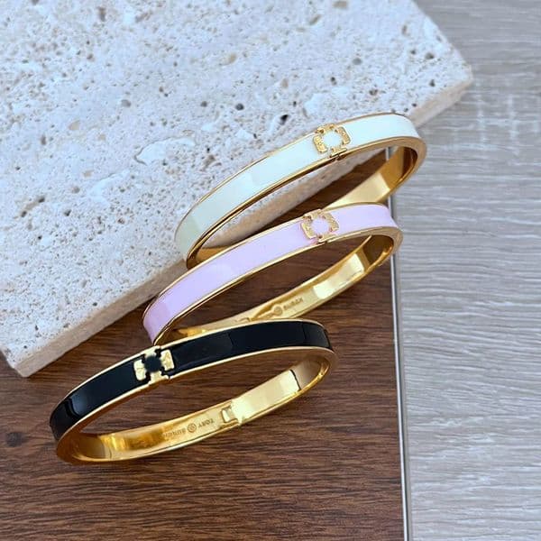 Luxury Designer Bangle 18K Gold Plated Titanium Steel Never fadded Bracelet Jewelry for women Famous Pattern Jewelrys Bangles