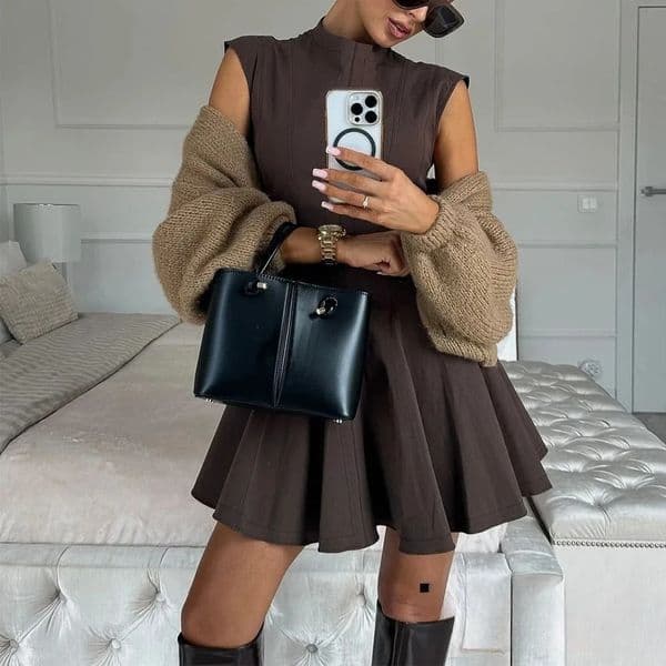 KONDALA Sexy Ruffles Mini Party Dress Women Sleeveless ALine Chic Evening Club Fashion Y2K Girl Street Vestidos 251218