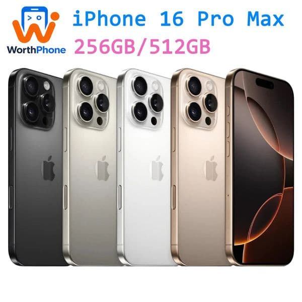 Genuine iPhone Unlocked iPhone 16 Pro Max Cellphone 8GB RAM 256GB/512GB ROM A18 Pro MobilePhone with Face ID 6.9 inch