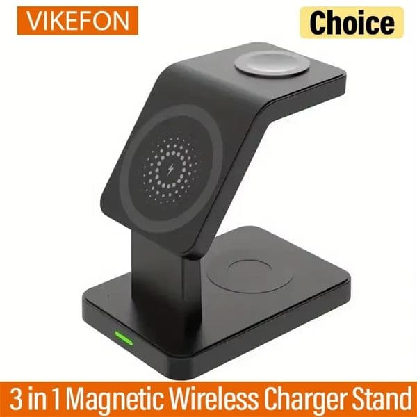3 In 1 Magnetic Wireless Charger Stand for iPhone 15 14 13 12 Pro Max Watch 1-8 Macsafe Fast Charging Station Dock 251204ww