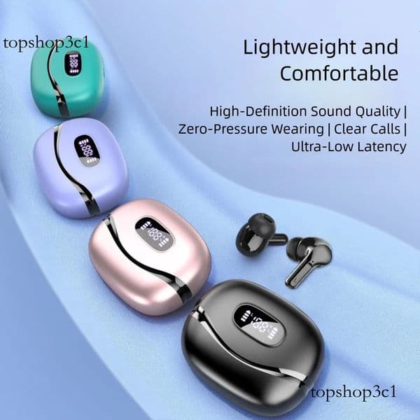 New TWS Bluetooth Earphones Dual Stereo Intelligent Digital Display Noise Cancelling Headphone Wireless In-Ear Free shipping