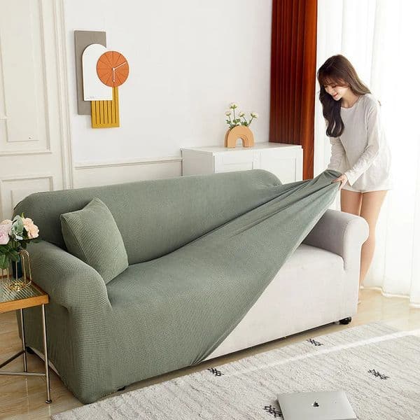 Elastic Jacquard Fabric Sofa Cover Stretch Couch Cover Sectional L Shape Sofa Slipcover Corner Case for Living Room 1/2/3/4 Seat 251215