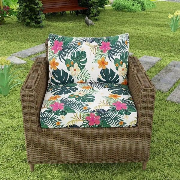 Outdoor Tropical Print Sofa Cushion Covers - Non-Slip Furniture Protectors Replacement for Individual Seat Cushions 251215BJ