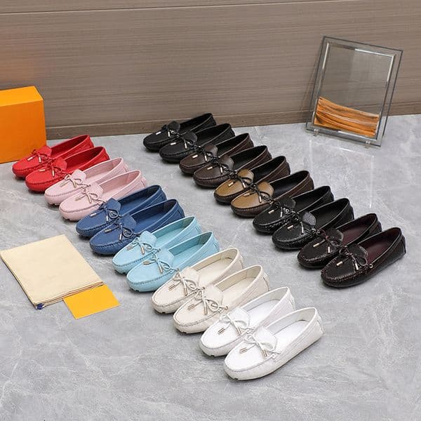 Gloria Flat Loafer Designer Boat Shoes Classic Embossed Calf Leather Womens Casual Shoes Driver Loafers Mules Fashion Dress Shoes 1019