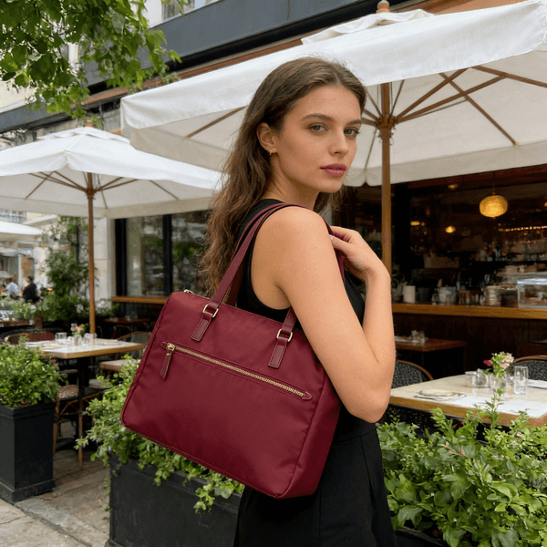 Tote & Crossbody 2-in-1 Bag - 290 Polyester Twill, Stylish & Water-Resistant for Daily Commute, Customizable Colors & Portable Design- DH022