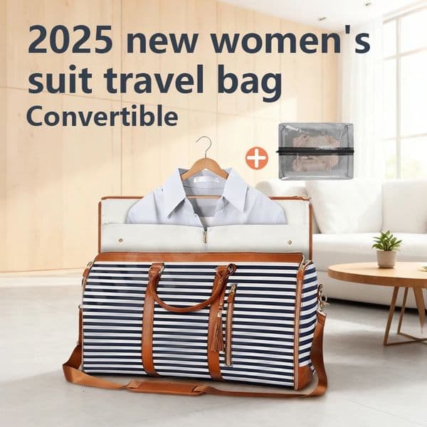 2025 Womens Large Capacity Waterproof Travel Business Convertible Folding Suit Bag 2 in 1 Portable CarryOn Garment 251018