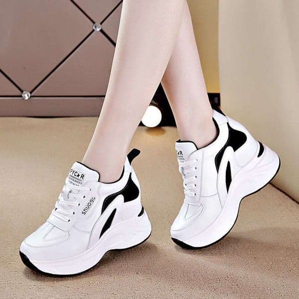 Platform for Women Spring Autumn Winter New Korean Style Height Increasing Breathable Sports Casual Trendy Single Shoes