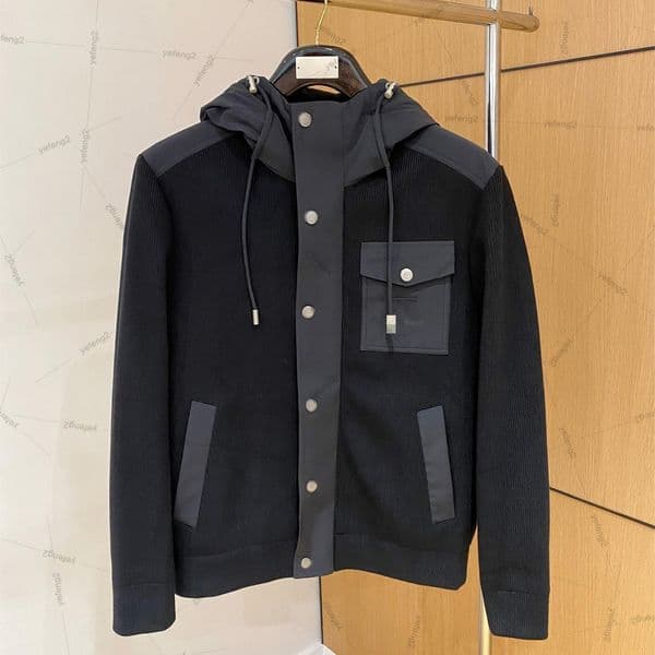 Mens designer jacket luxury jacket lorp classic money style autumn and winter high version wool blend zipper jacket