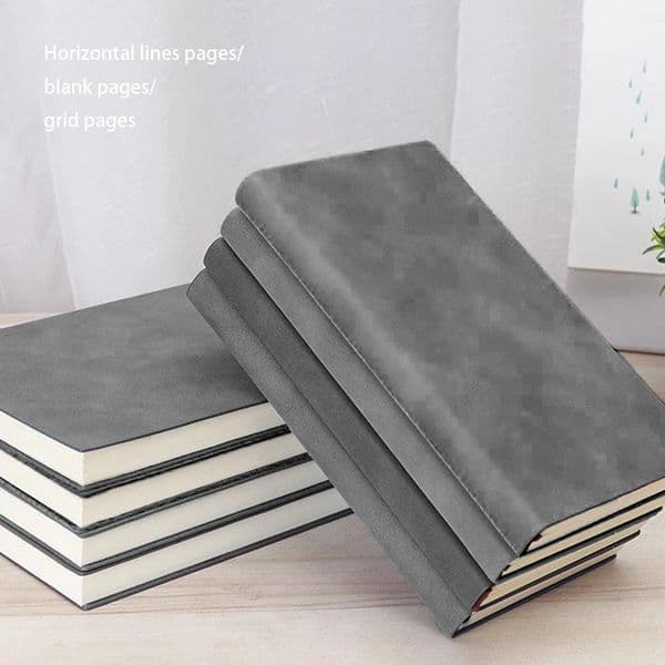 200 Pages A6 Notebook College Student Notepad Office Highend Pu Leather Work Conference Record Book HorizontalBlankGrid 251218