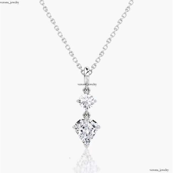 Fumai Collar Earrings Jewelry Set 925 Sterling Silver Necklace Geometric VVS Moissanite Double Shield Pendant