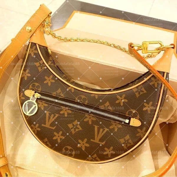 10A Loop bag Croissant bag shoulder hobo designer bag M81098 Cosmetic half-moon baguette underarm Handbag crossbody Metal Chain Collection luxury Women Purse