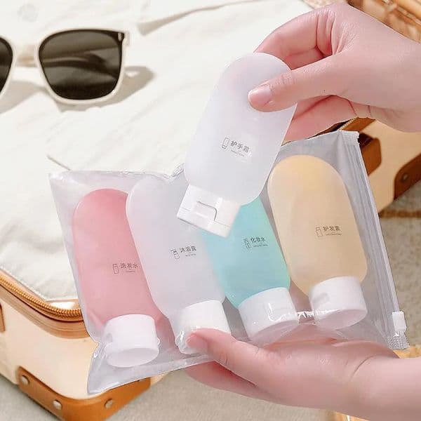 60ML Silicone Travel Bottles Travel Packaging Set Airplane Bottle Refillable Travel Bottle Shampoo Bottles Kit LXPTZ01 251213BJ