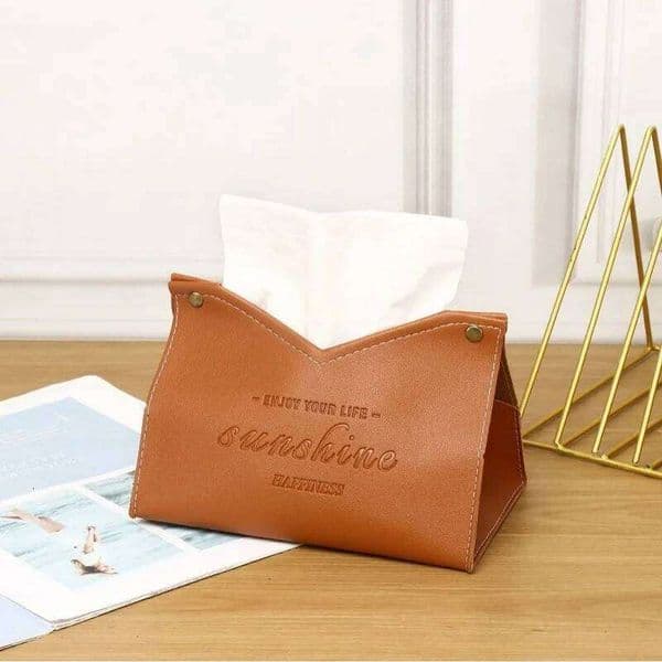 Living Dining Room Tissue Environmentally Friendly Leather Multi-purpose Solid Color Creative Napkin Storage Box 25H1219