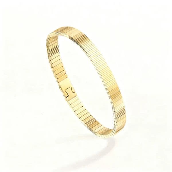 Luxurious Feminine Jewelry Accessory - High-Quality Platinized Bangle for Special Occasions