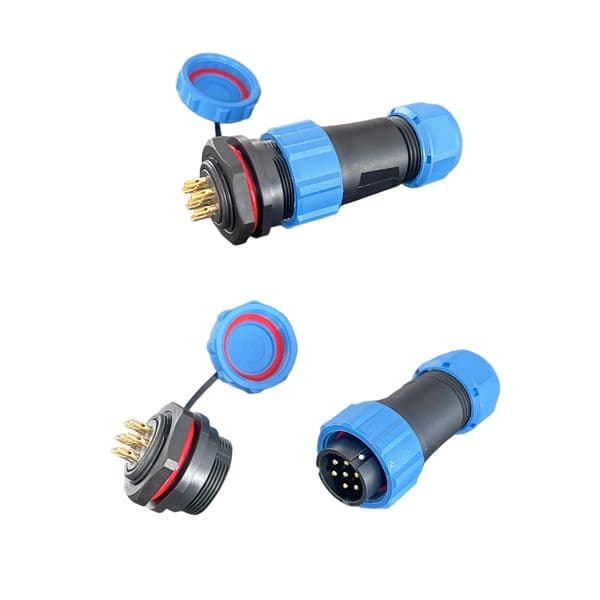 10pcs IP68 M21 rear lock 7-Cores 15A Waterproof Industrial cable connectors