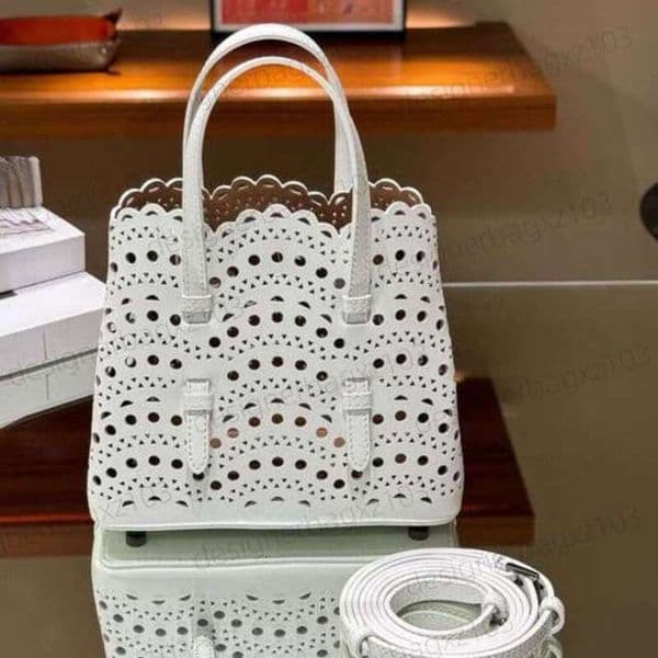 Alaiabags Designer Bag Sac Alaibag Luxury Bag New Wave Hollow Carved Basket Bag French Casual Genuine Leather Versatile Shoulder Crossbody Handbag Cc Bag
