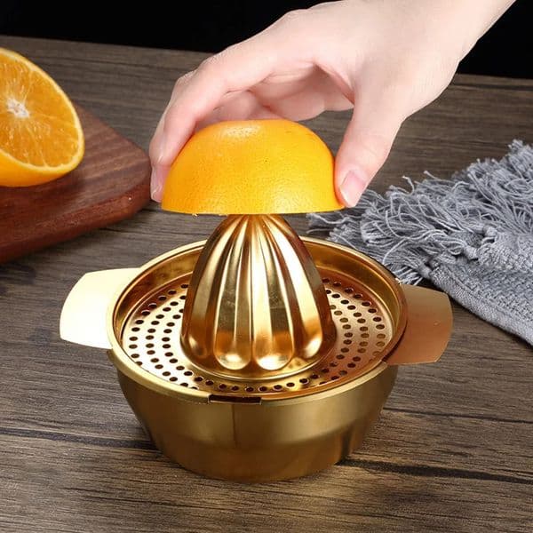 Gold Stainless steel lemon Juicer Squeezer Manual Fruit Juicer Orange Juice maker Portable Metal Citrus Juicer Kitchen Tools 251210